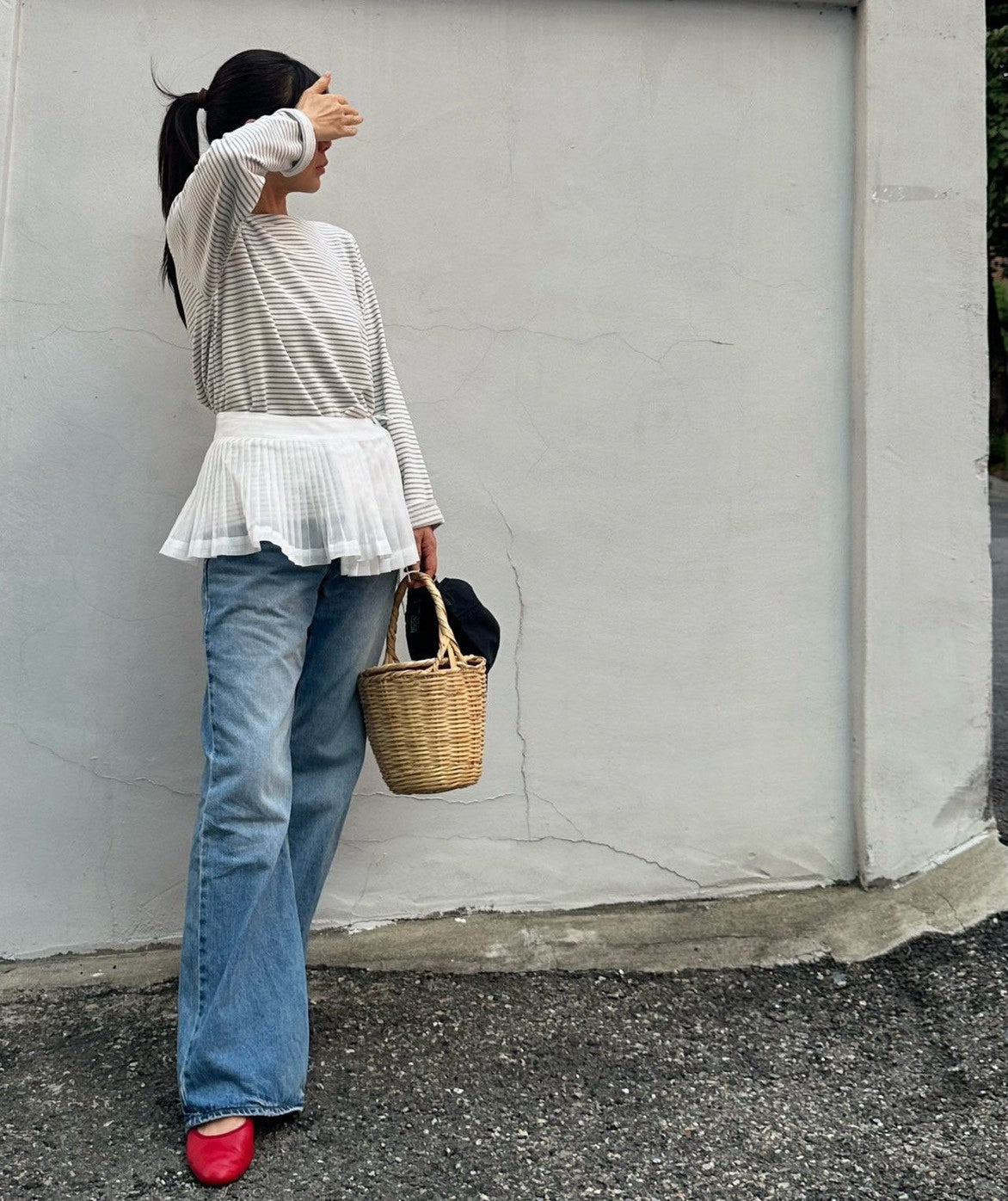 【PRE-ODER〆8.9(sun)】01. Layered Pleated Apron (Adult) | monbebe