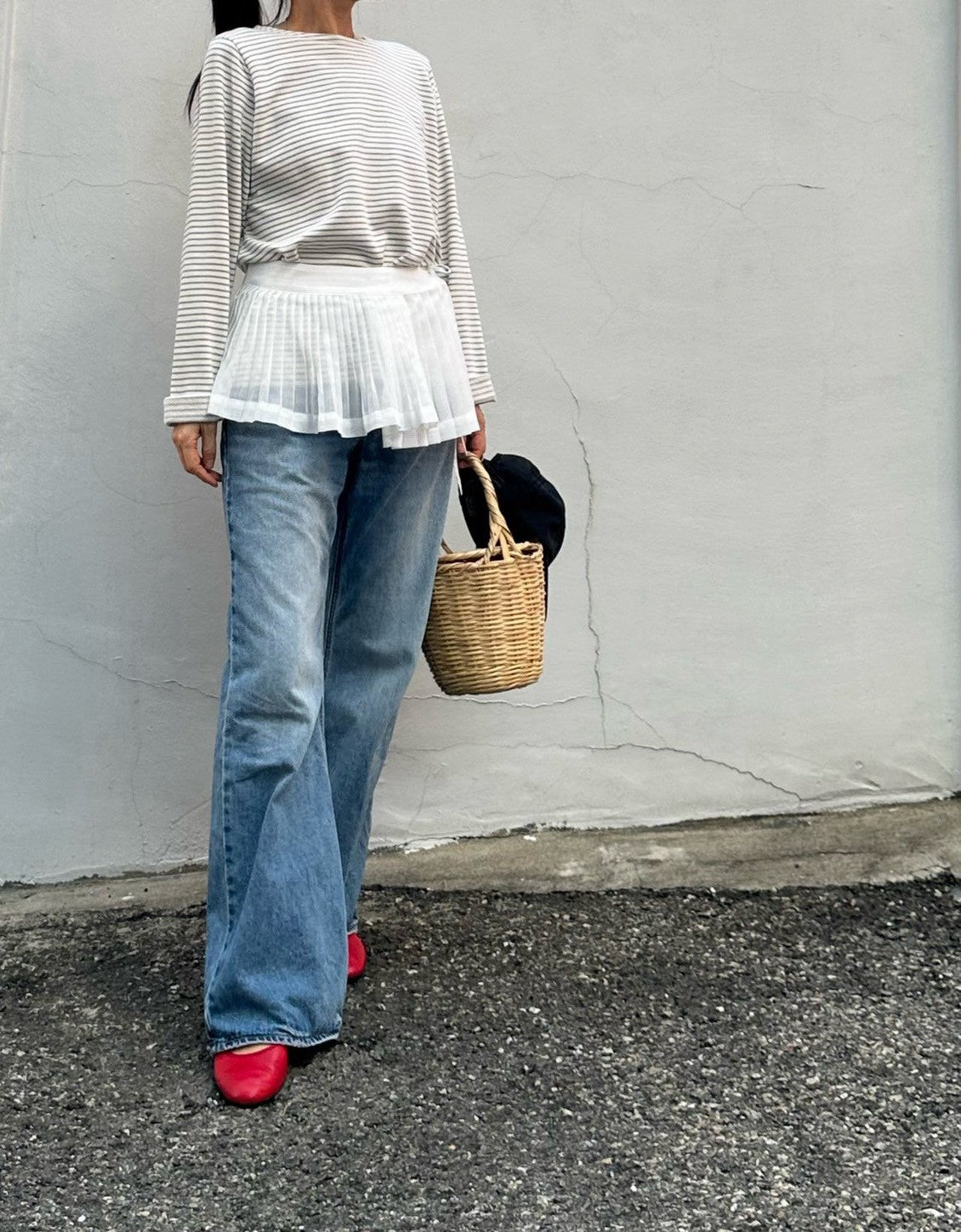 【PRE-ODER〆8.9(sun)】01. Layered Pleated Apron (Adult) | monbebe