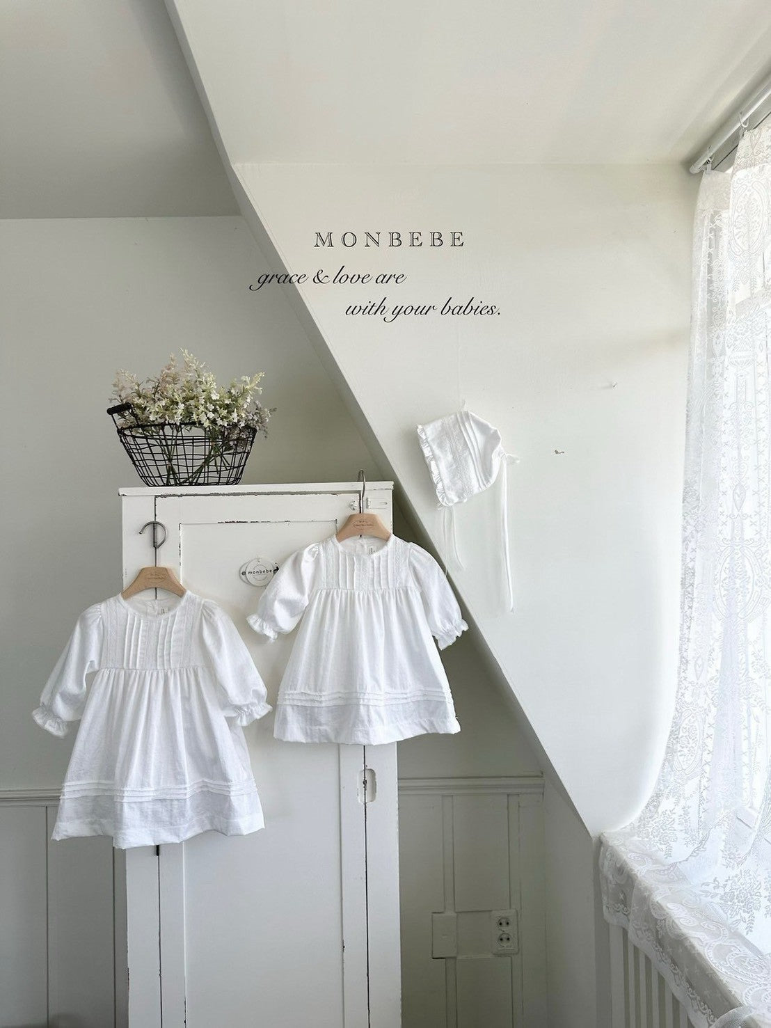 【PRE-ODER〆8.9(sun)】40. Satin Pintuck Baby Dress | monbebe