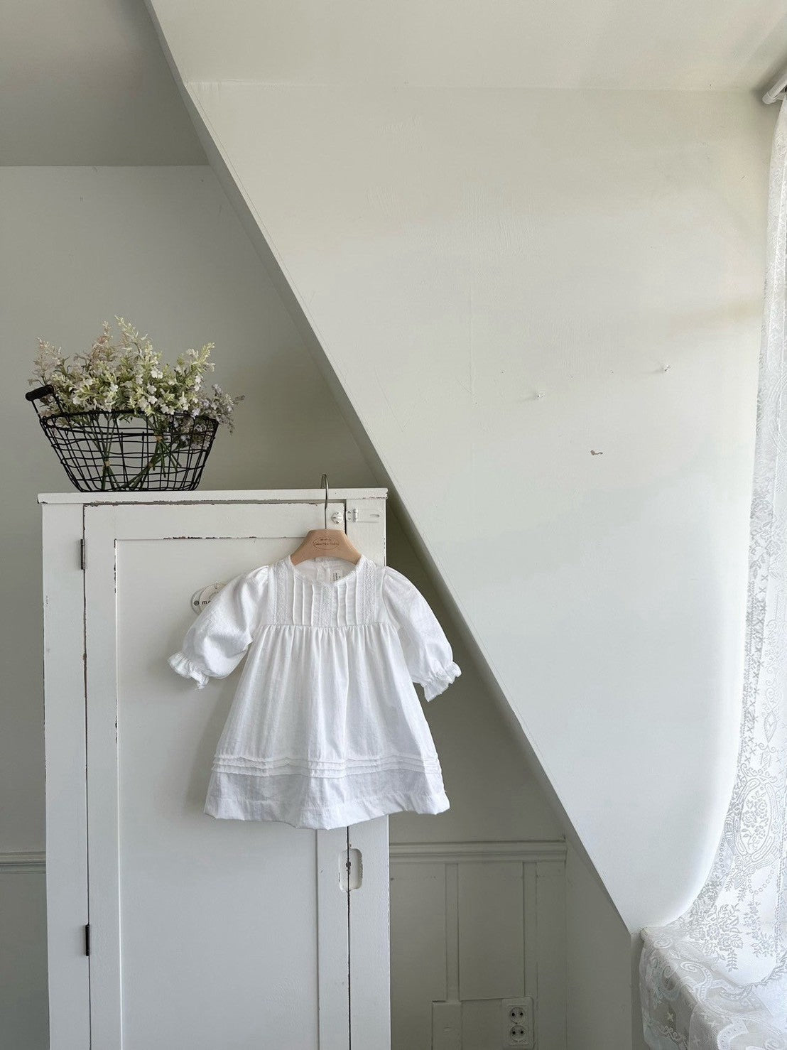 【PRE-ODER〆8.9(sun)】40. Satin Pintuck Baby Dress | monbebe