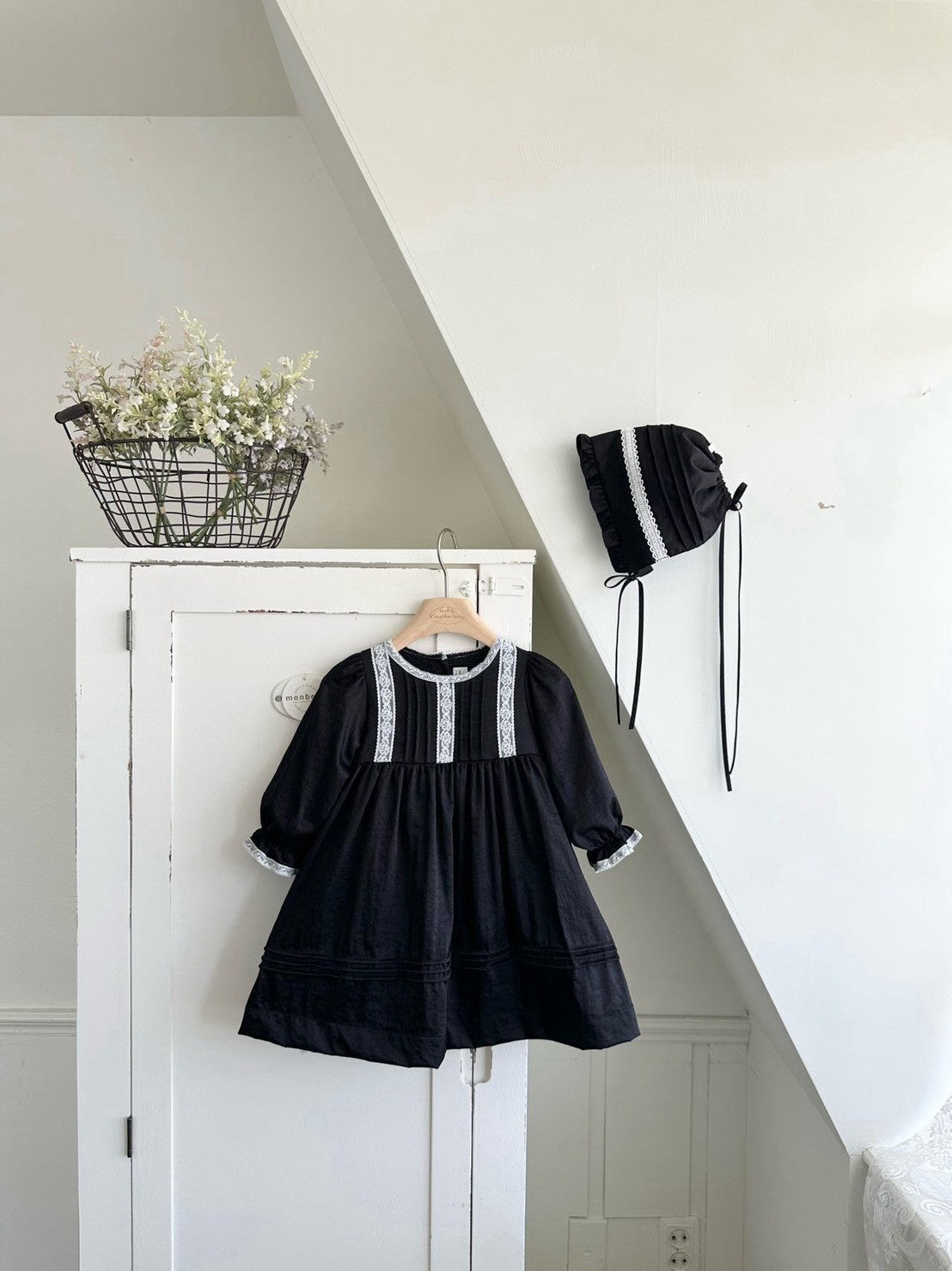 【PRE-ODER〆8.9(sun)】39. Satin Pintuck Kids Dress | monbebe