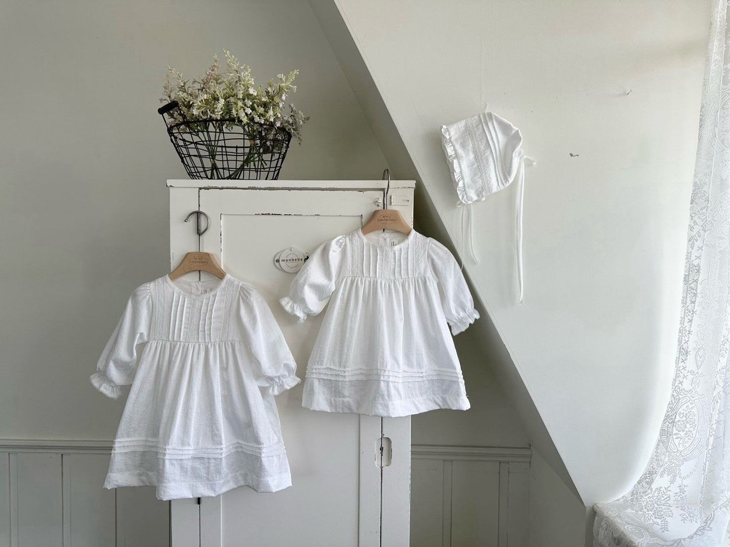 【PRE-ODER〆8.9(sun)】40. Satin Pintuck Baby Dress | monbebe