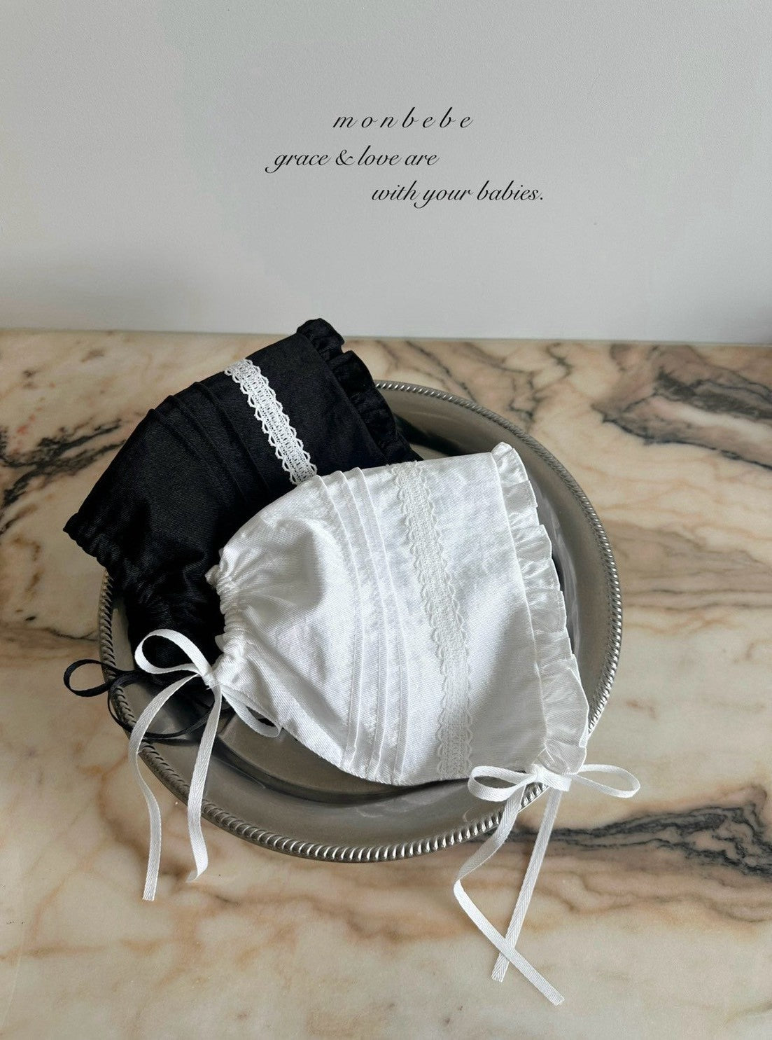 【PRE-ODER〆8.9(sun)】38. Satin Pintuck Bonnet | monbebe