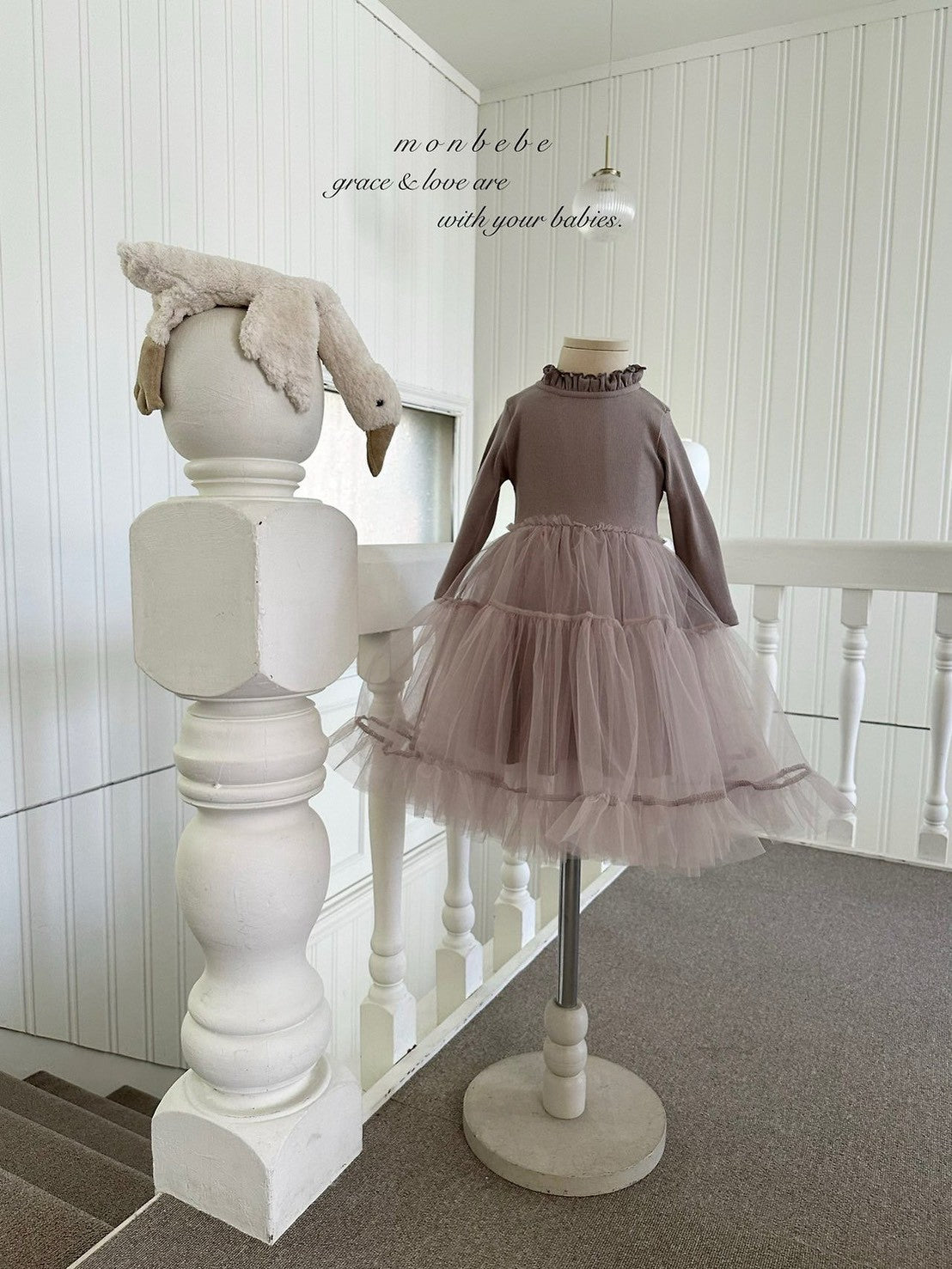 【PRE-ODER〆8.9(sun)】47. Ribbed Shasha Dress | monbebe