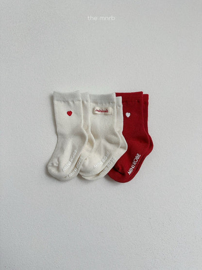 48.Heart Logo Socks