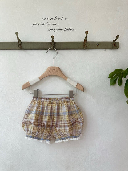 【期間限定 PRE-ODER】33.Check Peony Balloon Shorts