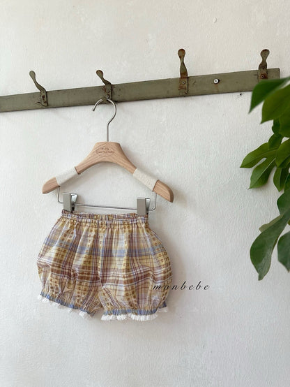 【期間限定 PRE-ODER】33.Check Peony Balloon Shorts