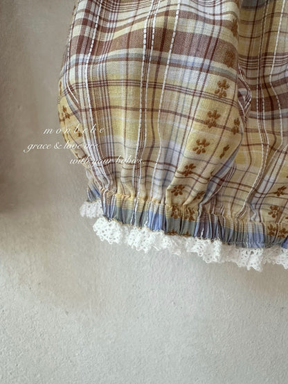 【期間限定 PRE-ODER】33.Check Peony Balloon Shorts