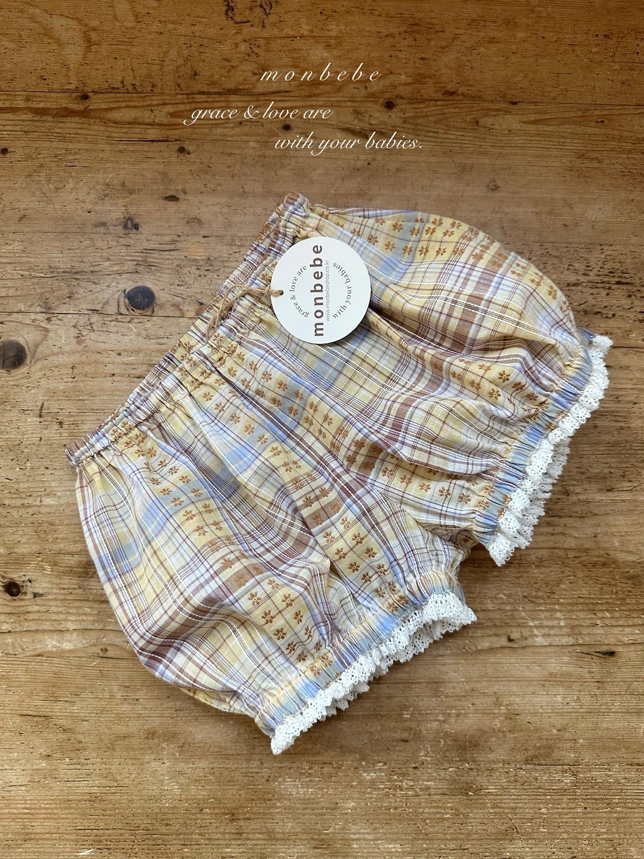 【期間限定 PRE-ODER】33.Check Peony Balloon Shorts