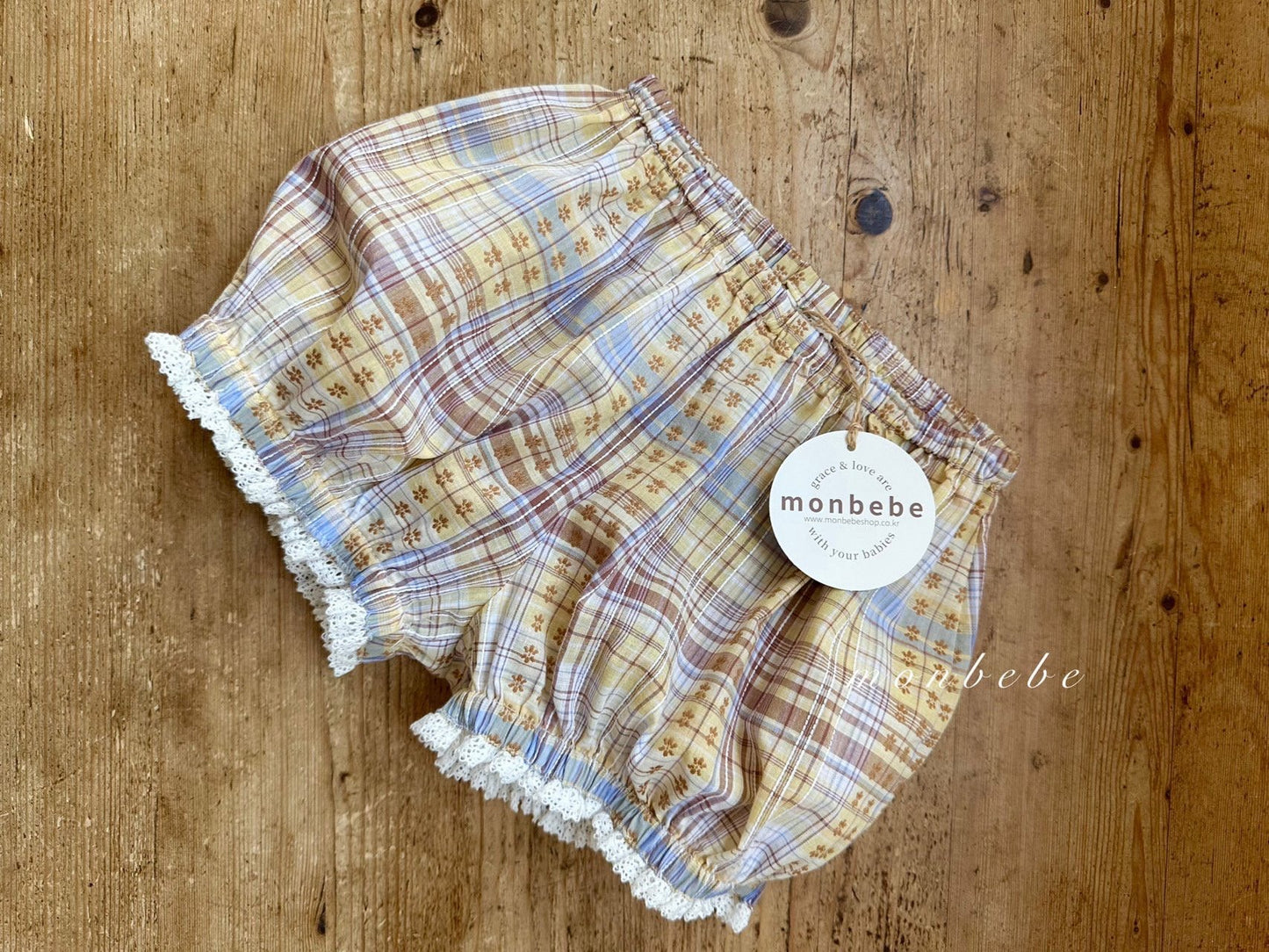 【期間限定 PRE-ODER】33.Check Peony Balloon Shorts