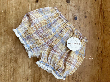 【期間限定 PRE-ODER】33.Check Peony Balloon Shorts
