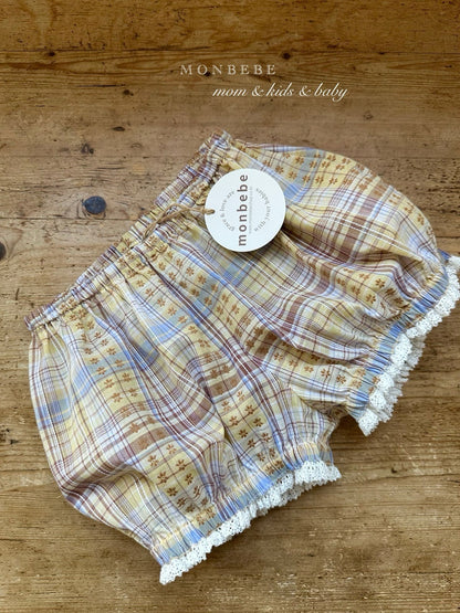 【期間限定 PRE-ODER】33.Check Peony Balloon Shorts