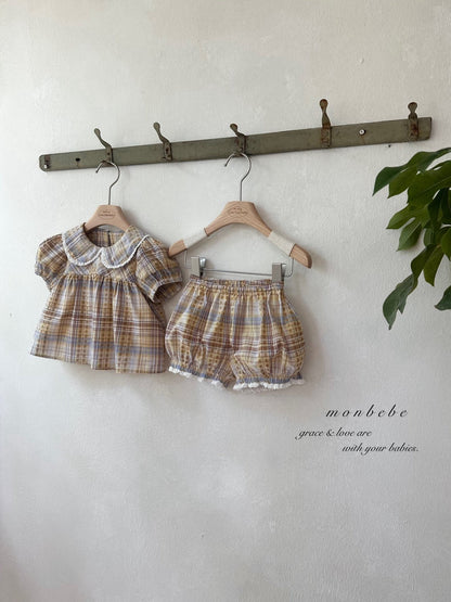 【期間限定 PRE-ODER】33.Check Peony Balloon Shorts