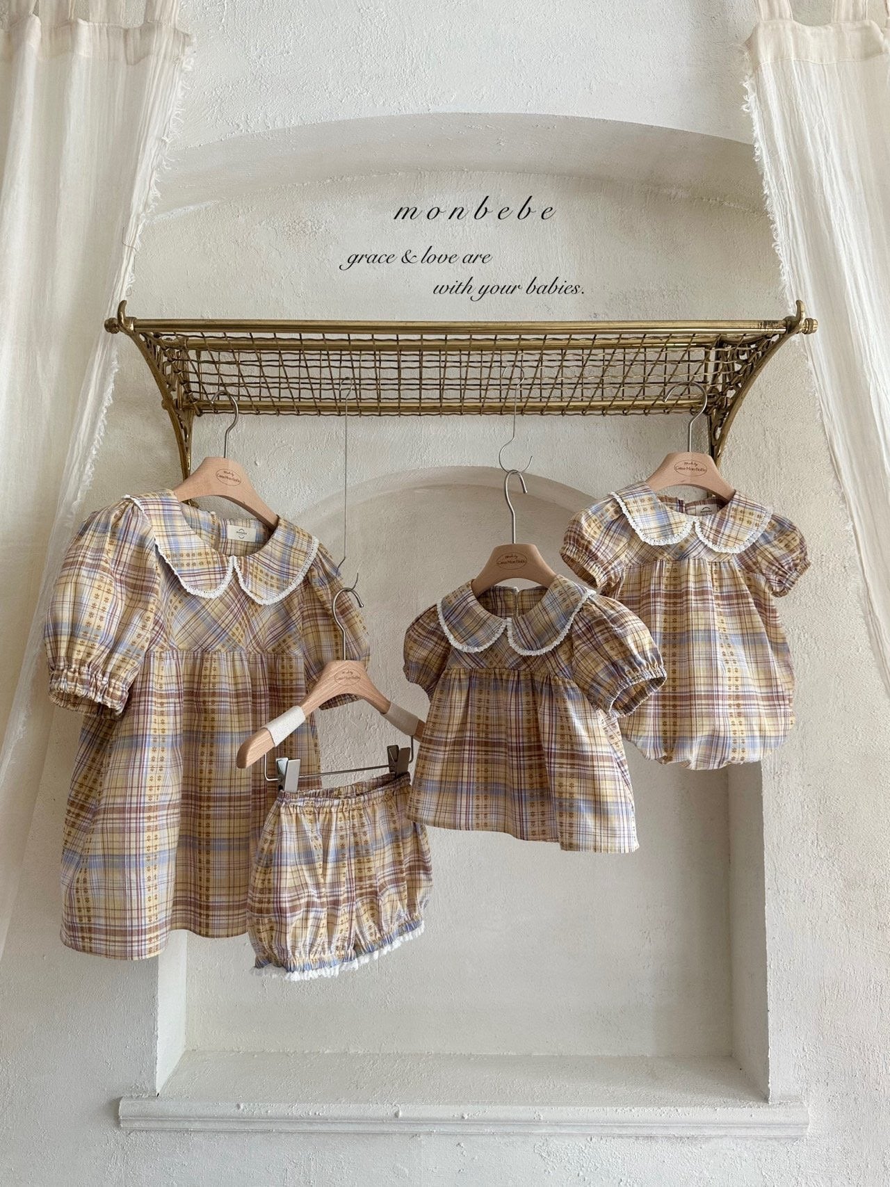 【期間限定 PRE-ODER】32.Check Peony Blouse 単品