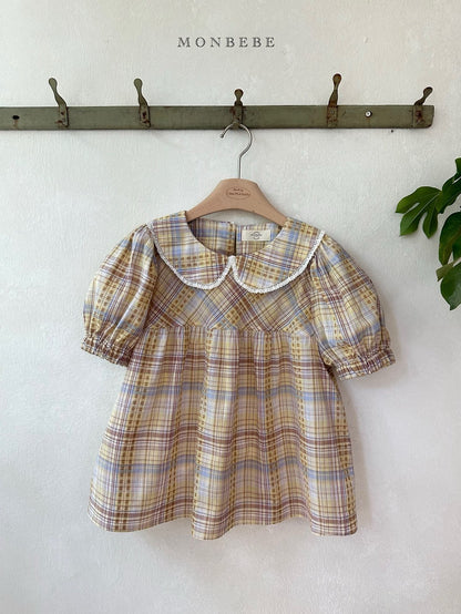 【期間限定 PRE-ODER】31.Check Peony Blouse (Adult)