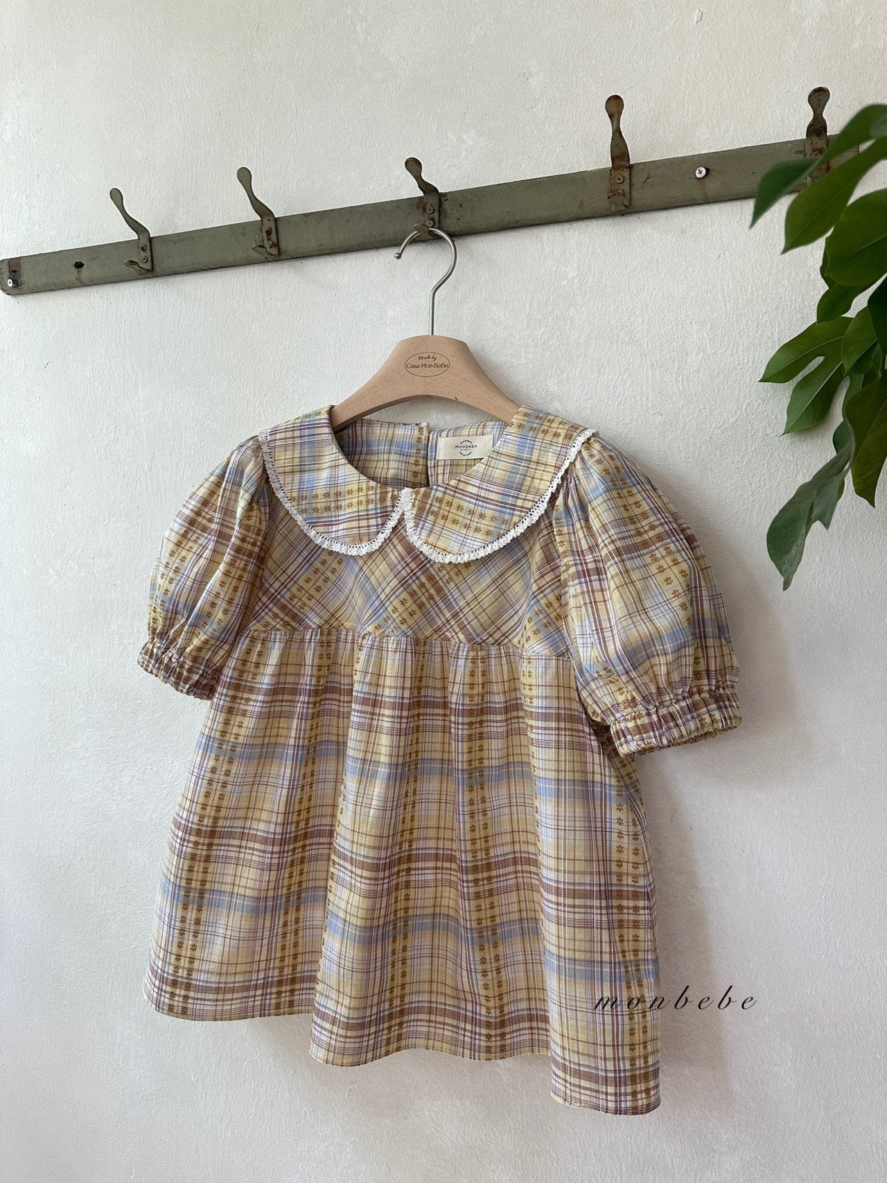 【期間限定 PRE-ODER】31.Check Peony Blouse (Adult)