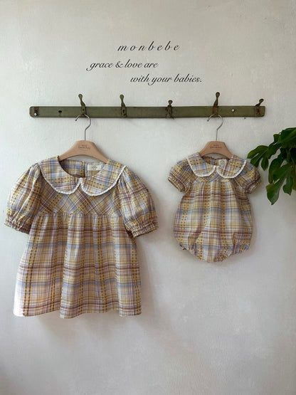 【期間限定 PRE-ODER】31.Check Peony Blouse (Adult)
