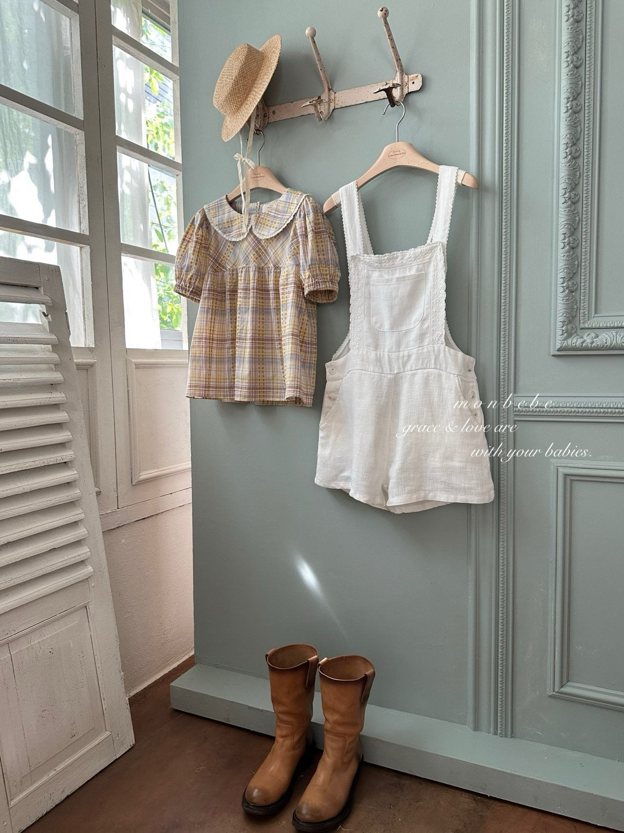 【期間限定 PRE-ODER】31.Check Peony Blouse (Adult)