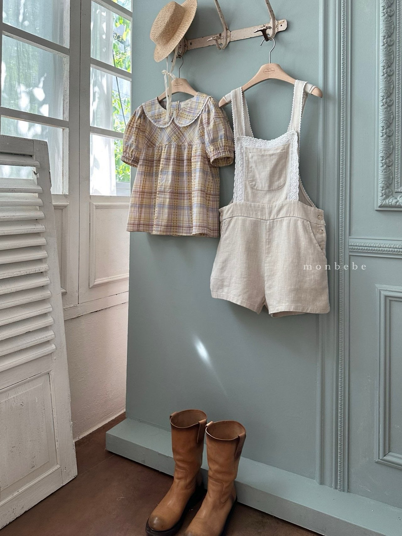 【期間限定 PRE-ODER】31.Check Peony Blouse (Adult)