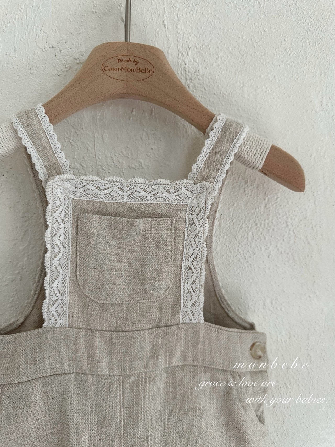 【期間限定 PRE-ODER】29.Pure Linen Kids Suspender Pants