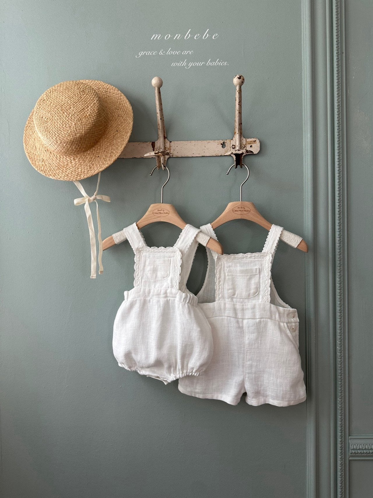 【期間限定 PRE-ODER】29.Pure Linen Kids Suspender Pants