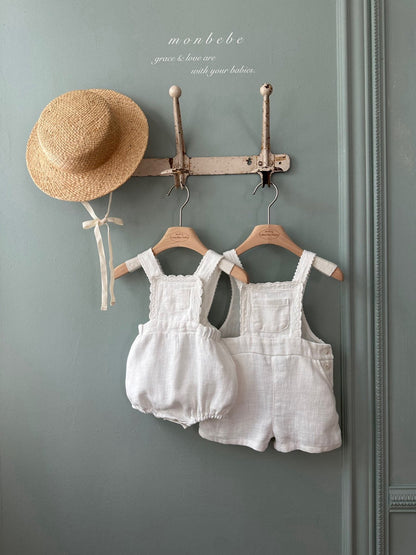 【期間限定 PRE-ODER】29.Pure Linen Kids Suspender Pants