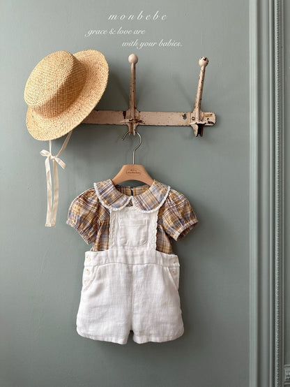 【期間限定 PRE-ODER】29.Pure Linen Kids Suspender Pants