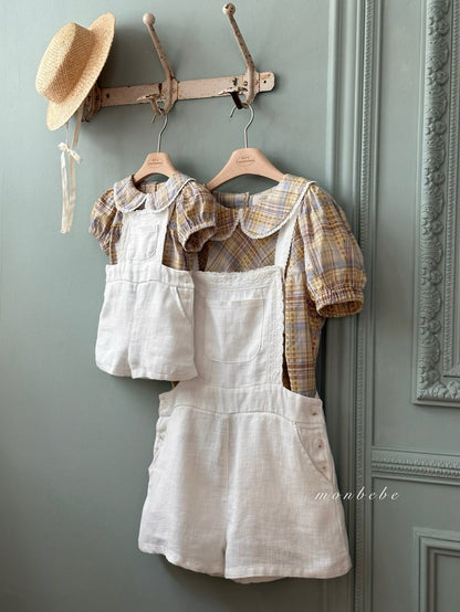 【期間限定 PRE-ODER】29.Pure Linen Kids Suspender Pants