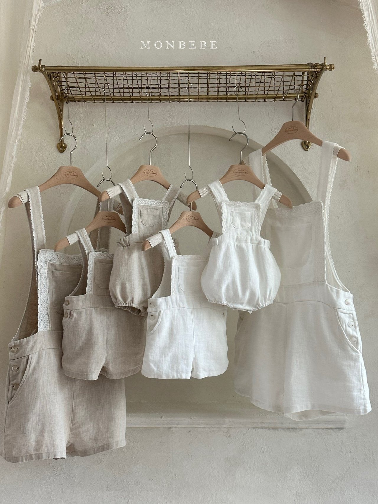 【期間限定 PRE-ODER】29.Pure Linen Kids Suspender Pants