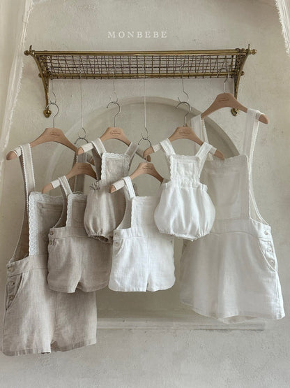 【期間限定 PRE-ODER】29.Pure Linen Kids Suspender Pants