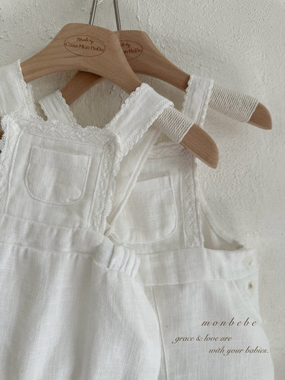 【期間限定 PRE-ODER】29.Pure Linen Kids Suspender Pants