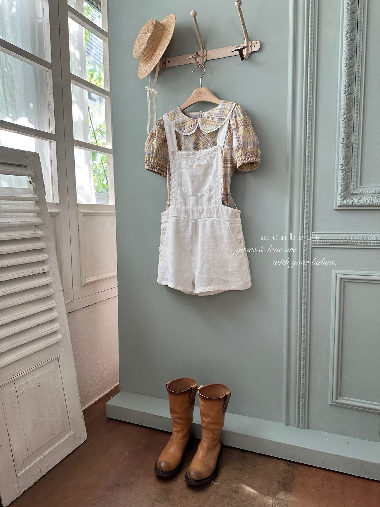 【期間限定 PRE-ODER】28.Pure Linen (Adult) Suspender Pants
