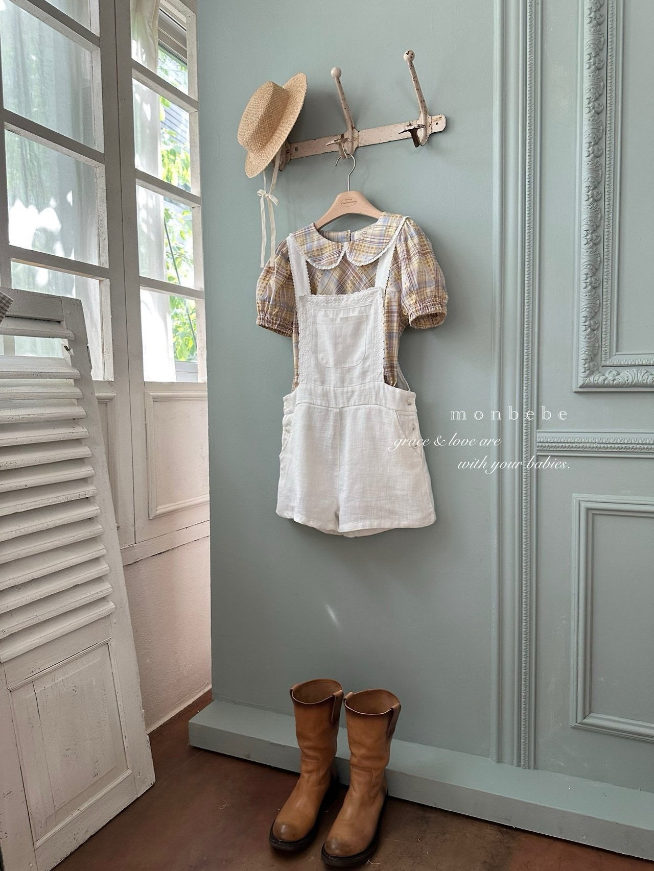 【期間限定 PRE-ODER】28.Pure Linen (Adult) Suspender Pants