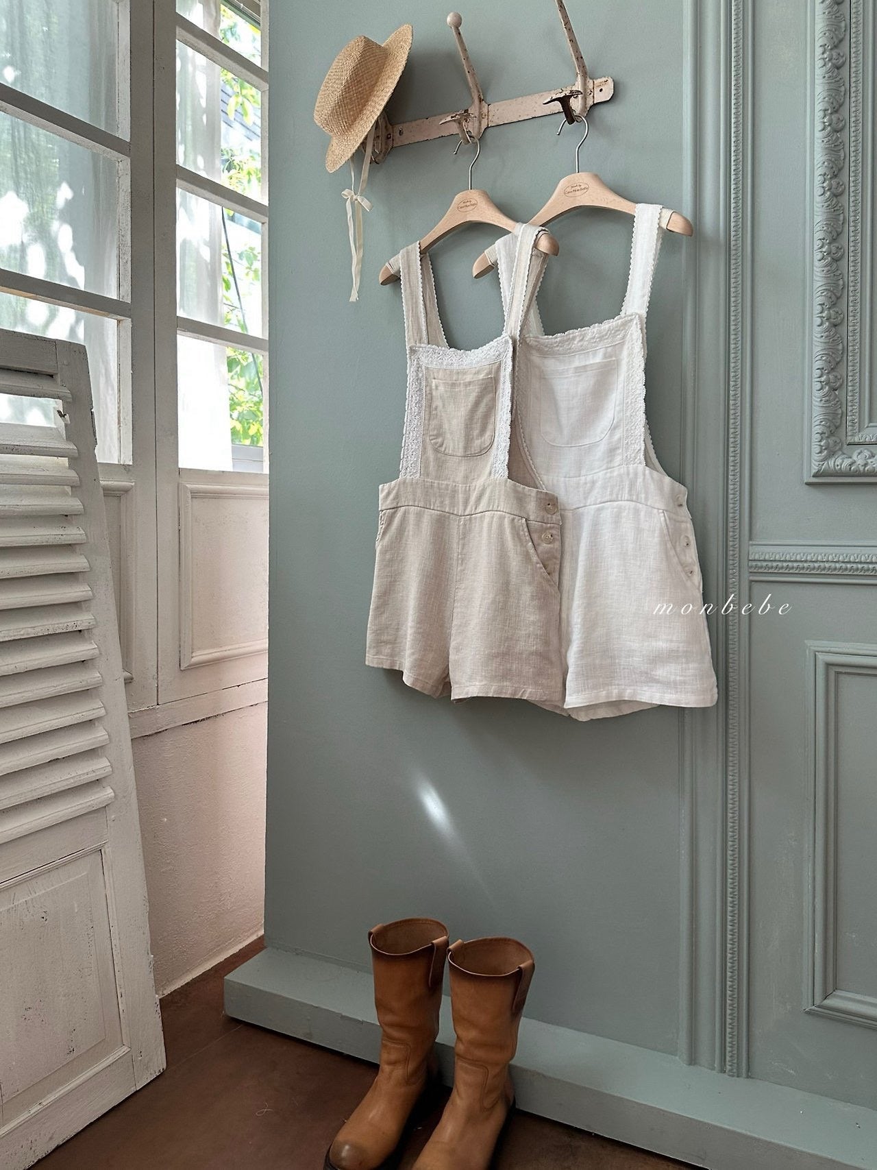 【期間限定 PRE-ODER】28.Pure Linen (Adult) Suspender Pants