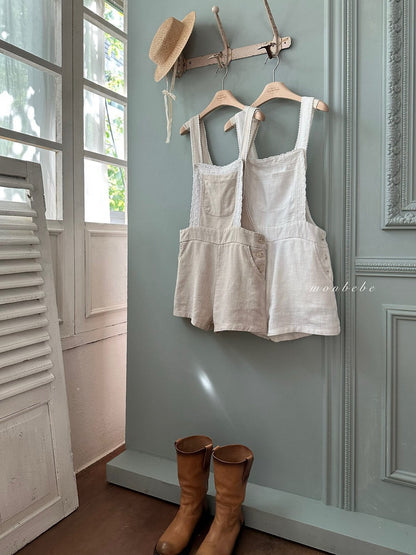 【期間限定 PRE-ODER】28.Pure Linen (Adult) Suspender Pants