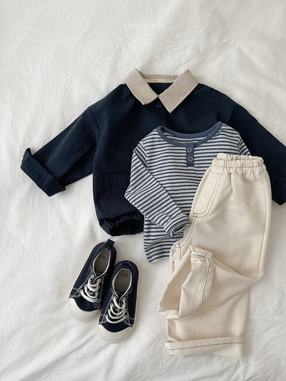 26.Eddy Stripe Henley T-Shirt