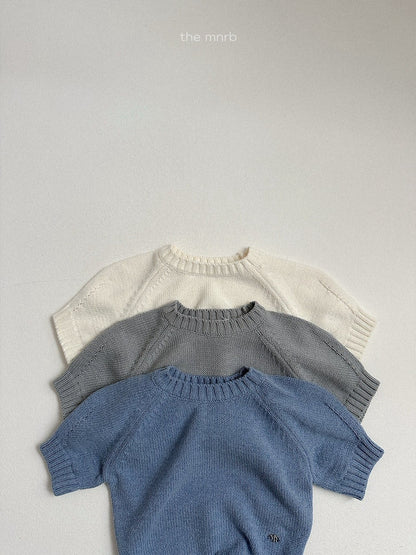 28.Emblem 3/4 Sleeve Knit Top