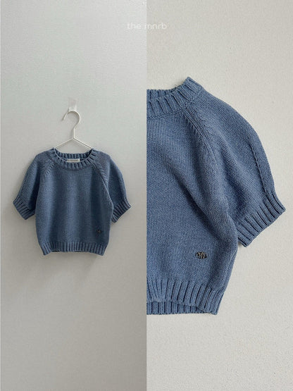 28.Emblem 3/4 Sleeve Knit Top