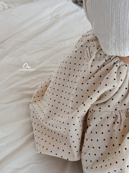 21. Dot Shirring Blouse