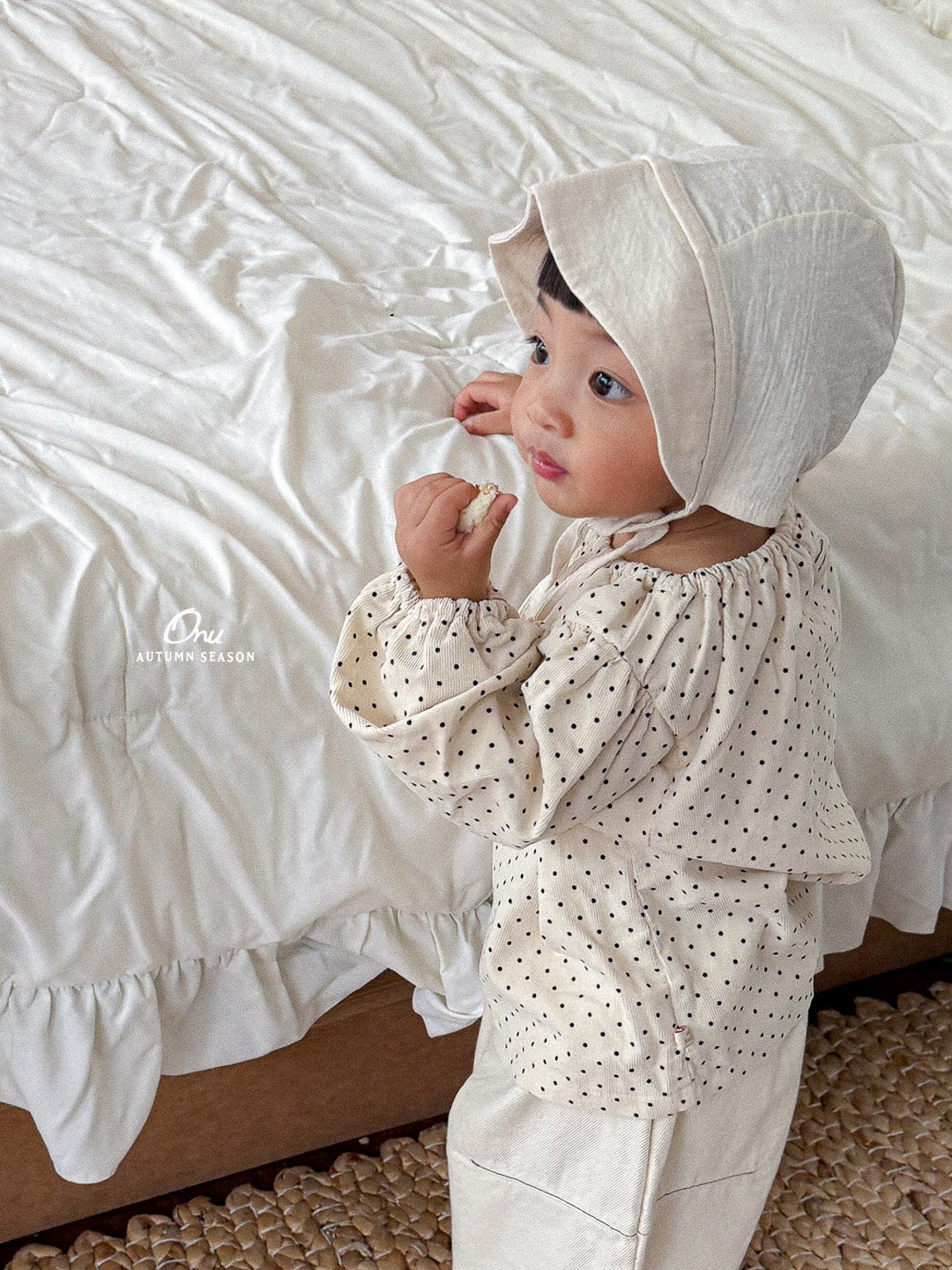 21. Dot Shirring Blouse
