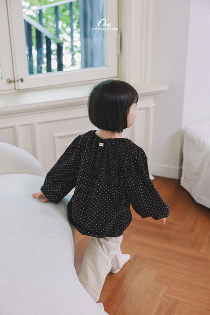 21. Dot Shirring Blouse