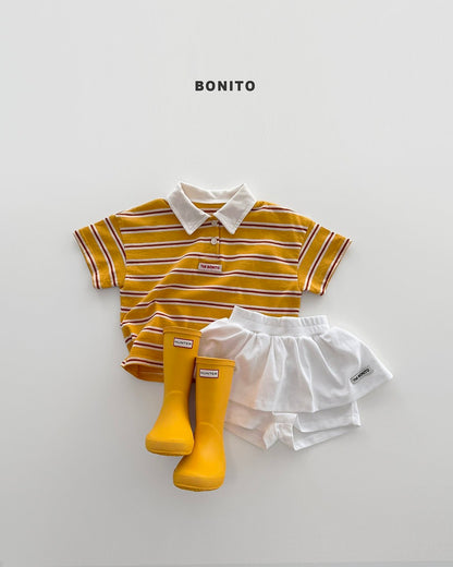 【PREORDER 4日間限定】37.sierre stripe collar tee