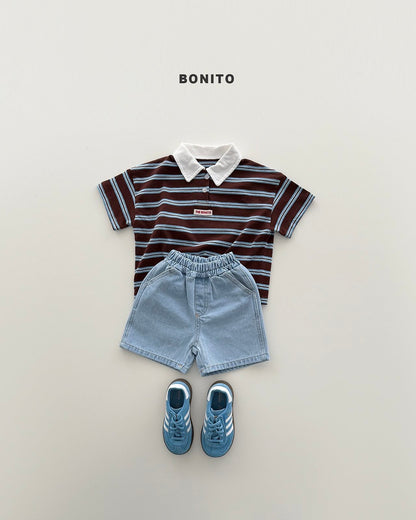 【PREORDER 4日間限定】37.sierre stripe collar tee