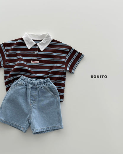 【PREORDER 4日間限定】37.sierre stripe collar tee