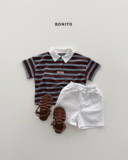 【PREORDER 4日間限定】37.sierre stripe collar tee
