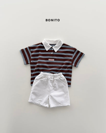 【PREORDER 4日間限定】37.sierre stripe collar tee