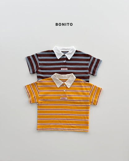 【PREORDER 4日間限定】37.sierre stripe collar tee