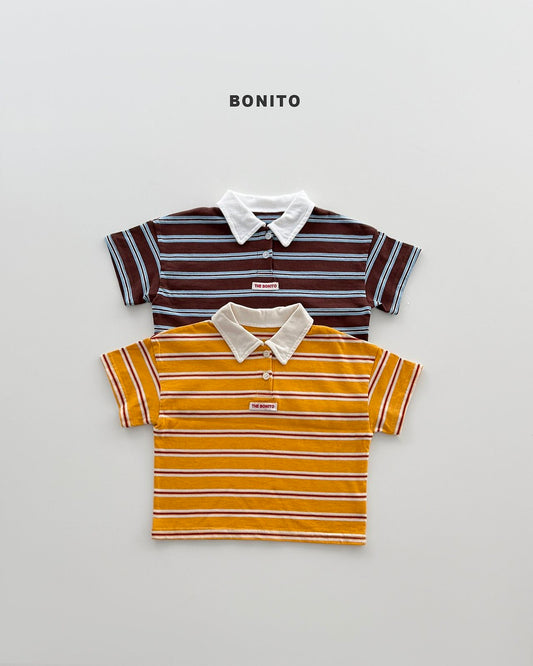 【PREORDER 4日間限定】37.sierre stripe collar tee