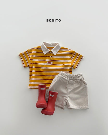 【PREORDER 4日間限定】37.sierre stripe collar tee