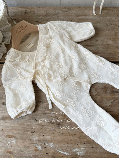 【送料無料 / 即納】退院着 / lace cosy suit